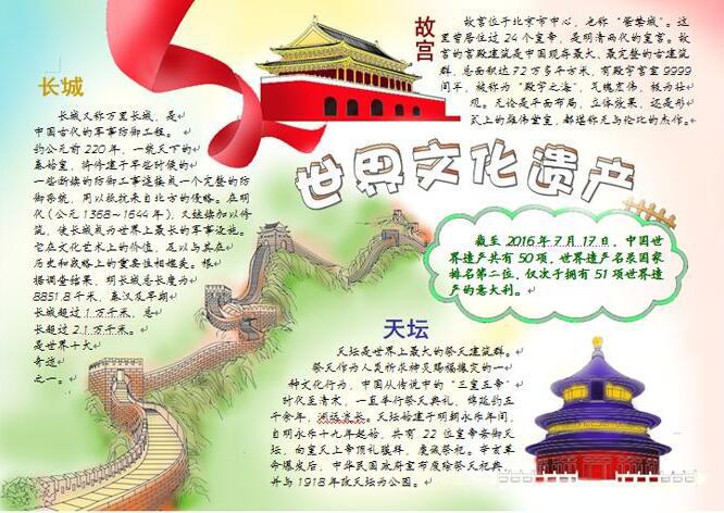 故宫手抄报图片大全