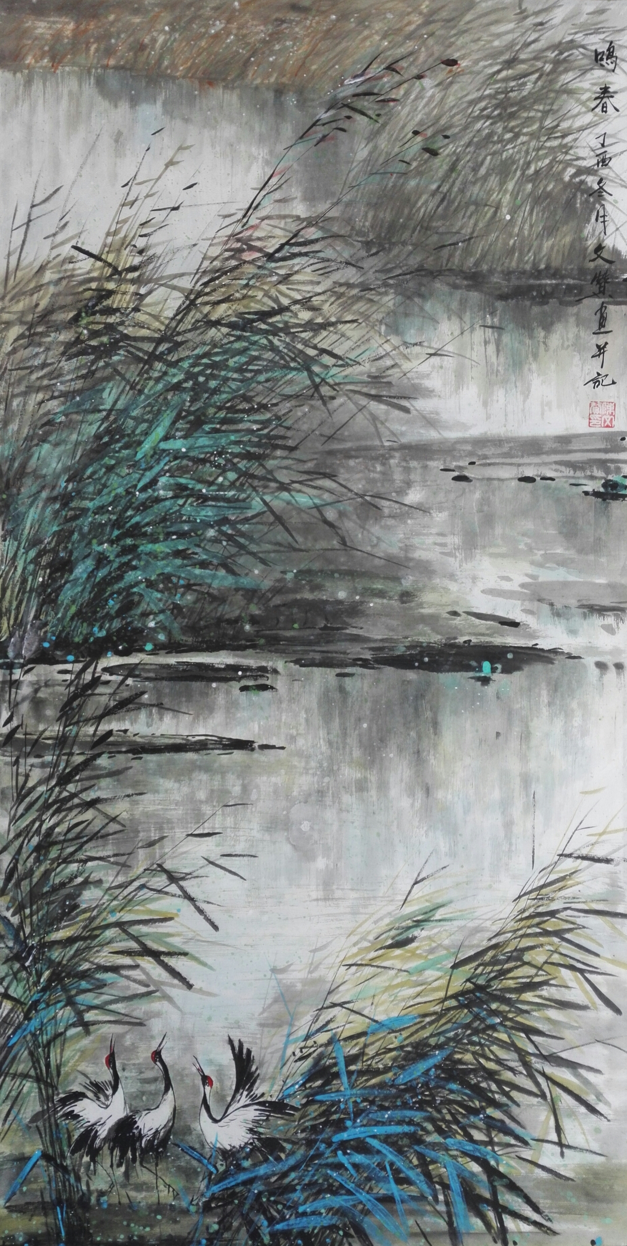 春色山水,陈文赞国画欣赏