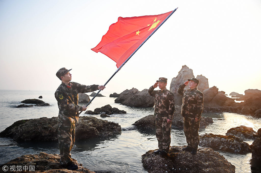 烟台海岛边防官兵过别样新年