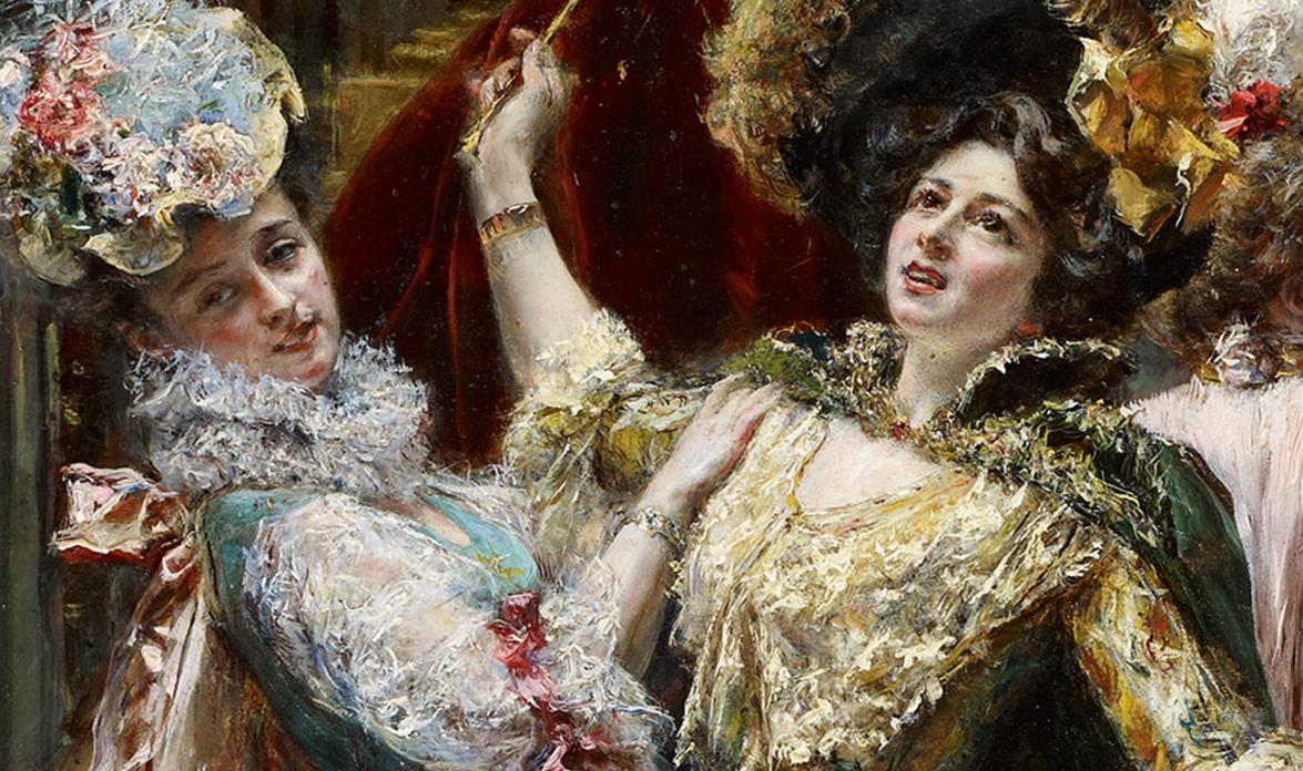 油画欣赏 欧洲贵妇的日常舞会