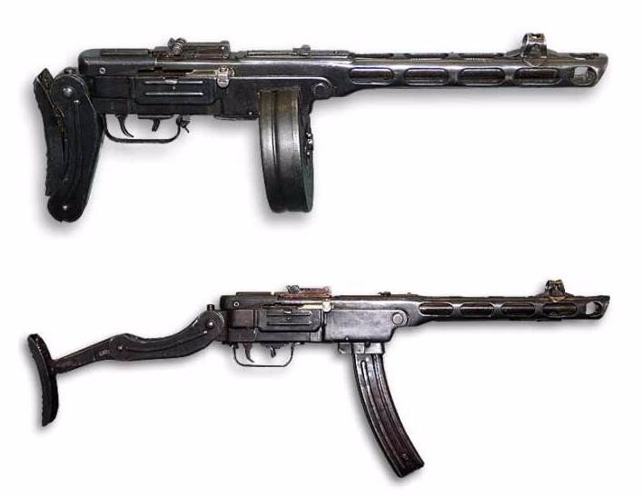 苏联ppsh冲锋枪在第二次世界大战中屡建奇功,是二战名枪之一.