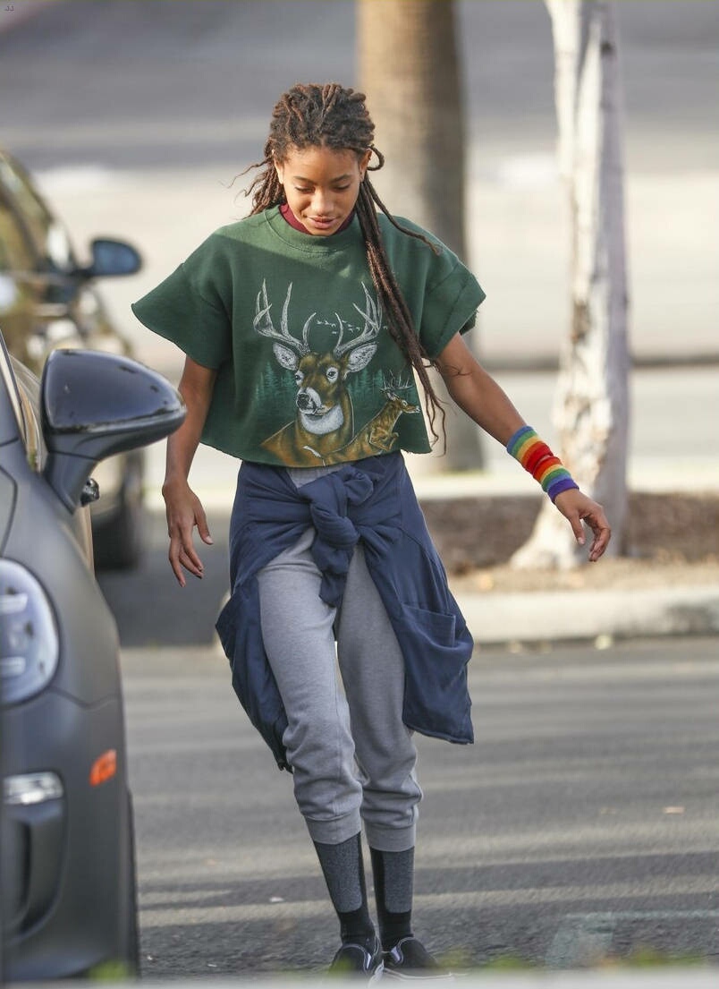 17岁星二代 willow smith 在洛杉矶出街,网友:妹子好有型!
