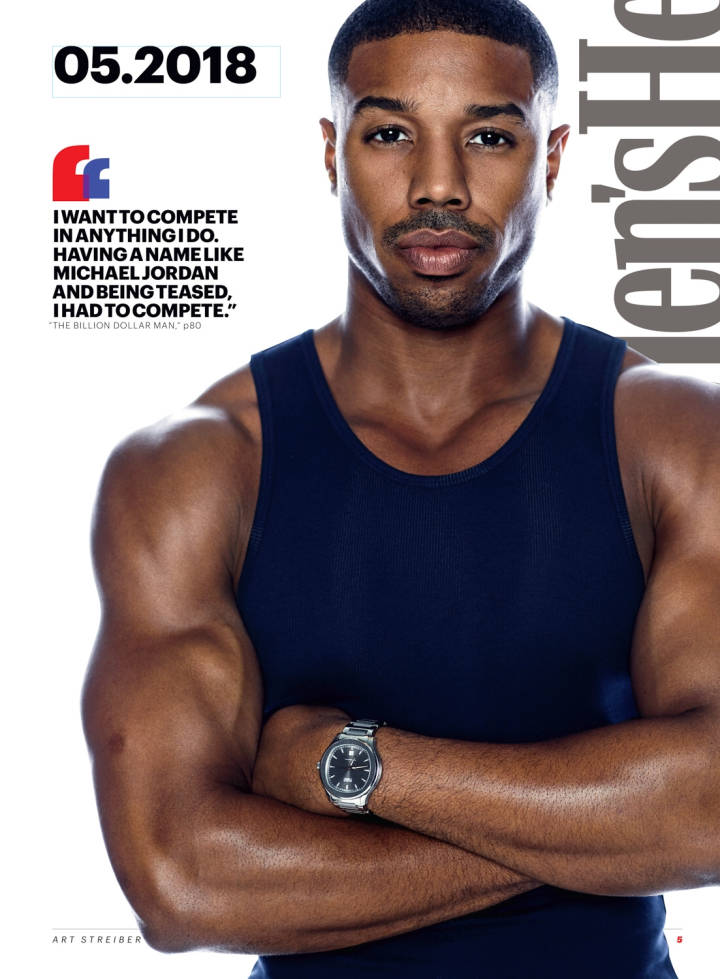 漫威《黑豹》男主迈克尔登杂志封面,大秀健硕肌肉,散发性感魅力