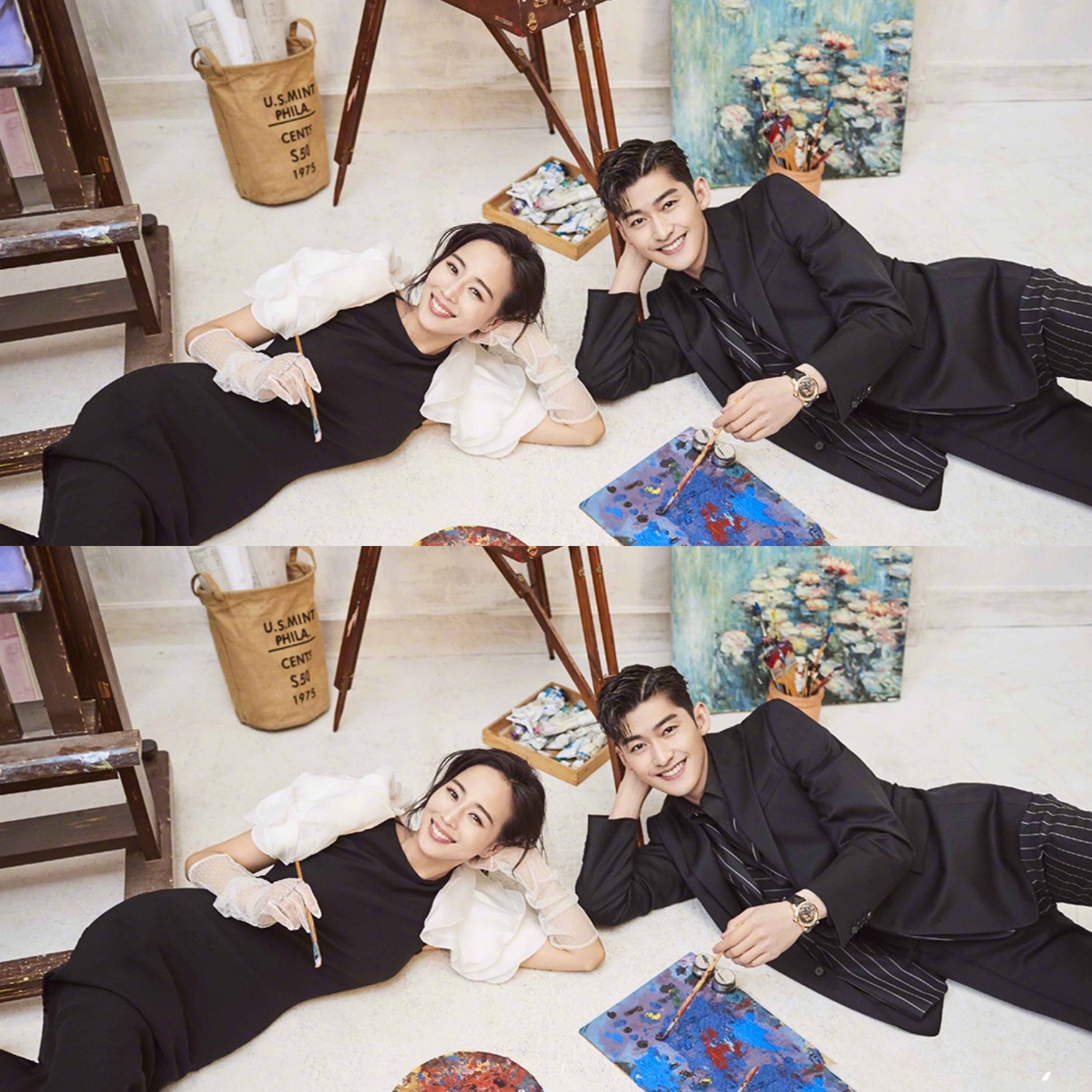 张翰张钧甯合体拍画报,婚纱照十分亮眼,网友: 好强的cp感