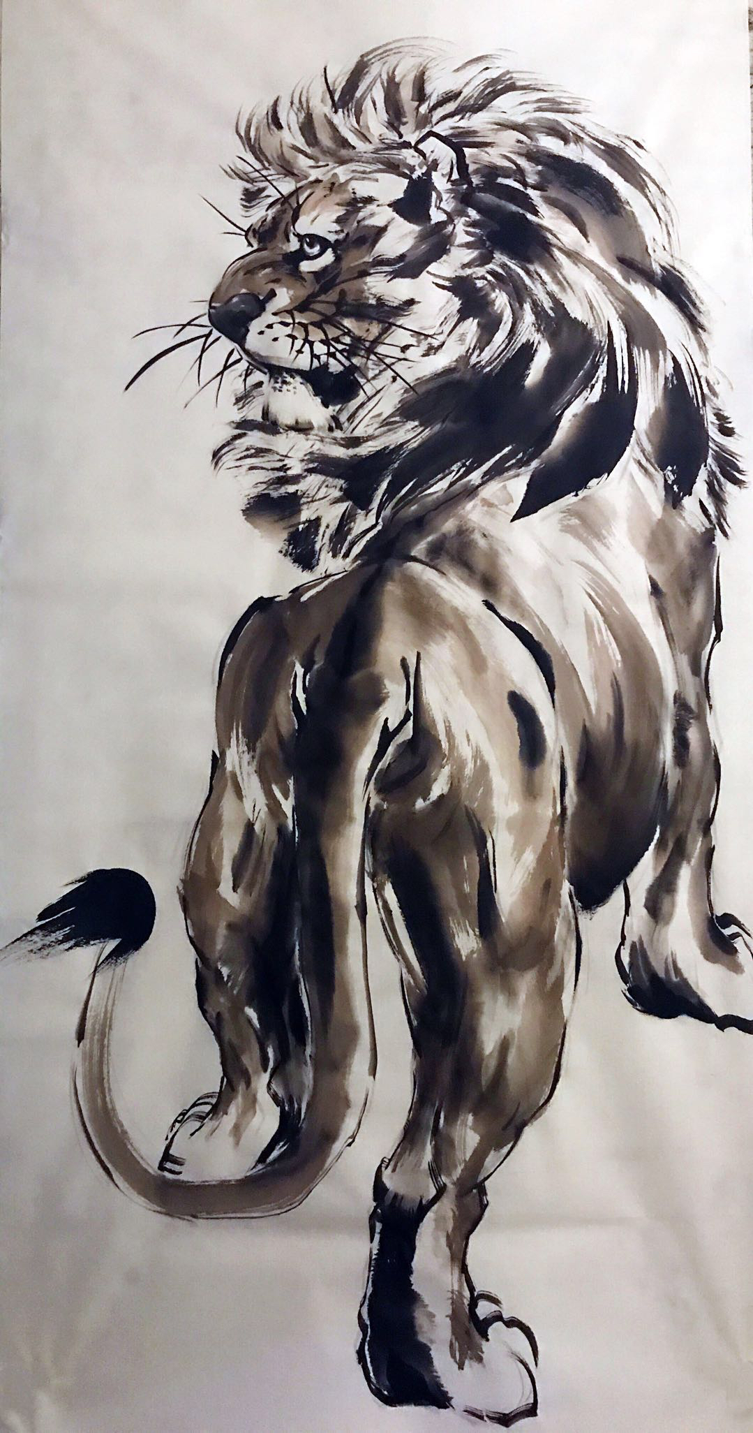 画家李海成的写意狮子