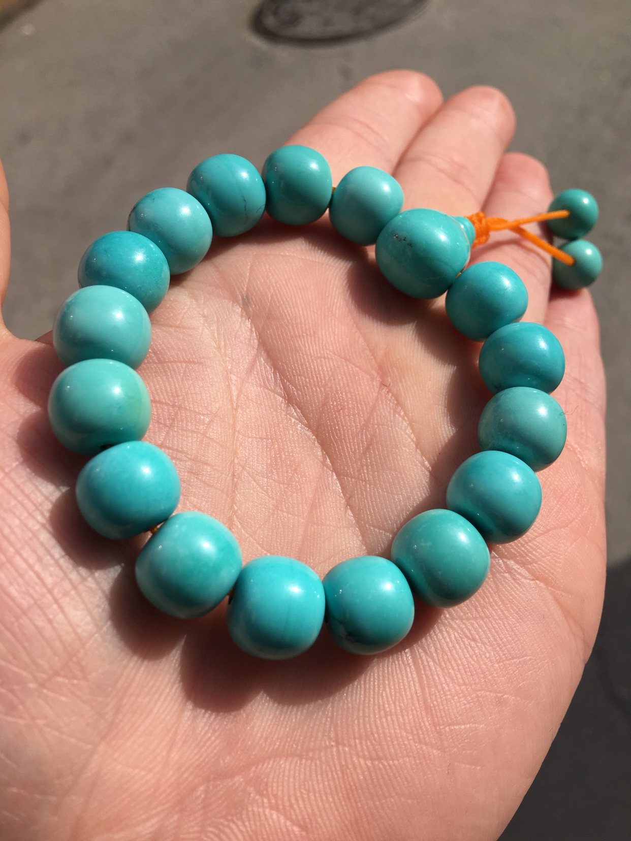 【观是斋】精品绿松石老型手串