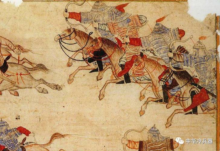 首先,蒙古人的弓箭远胜倭寇, 上图:蒙古绘画中的蒙古骑兵
