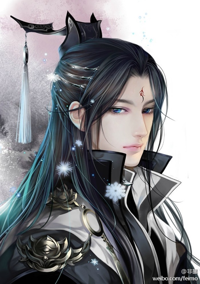 古风手绘美男:为什么你不在身旁,留我一人,将思念化成灰