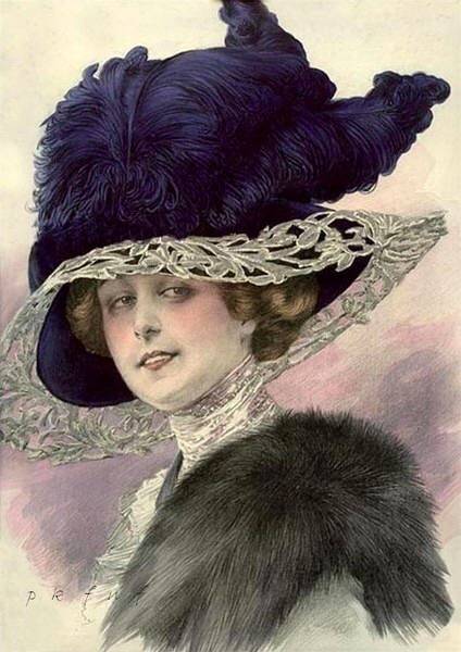 古代欧洲女性帽子图片