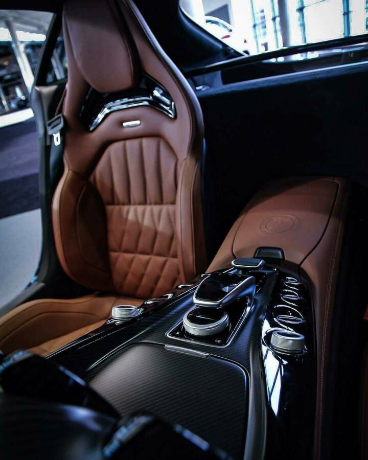 纯黑版amg gtc,内饰太奢华