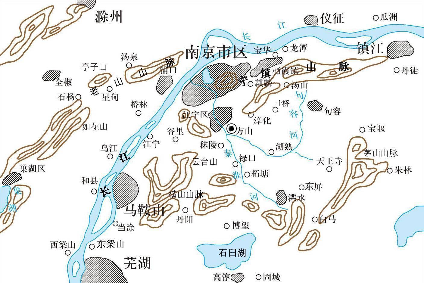 南京山脉地形图图片