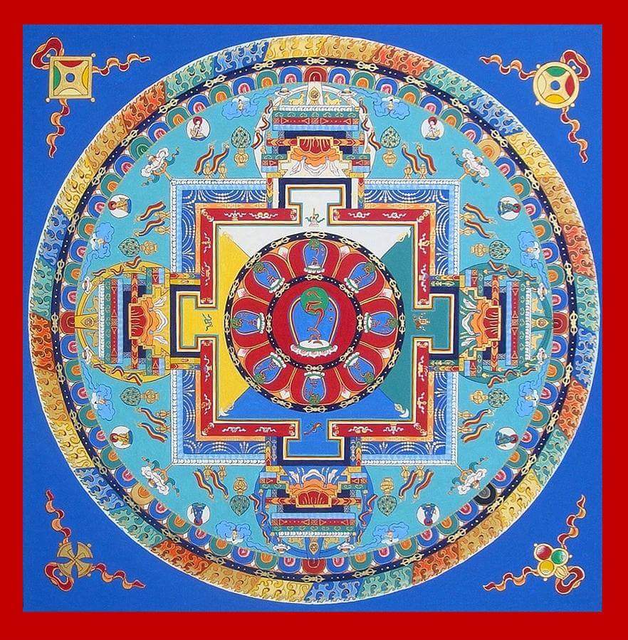 西藏唐卡丨古老神秘坛城图 圆满大美曼荼罗