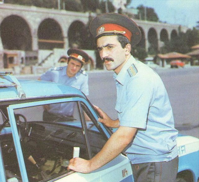 80年代,前苏联的警察执勤照
