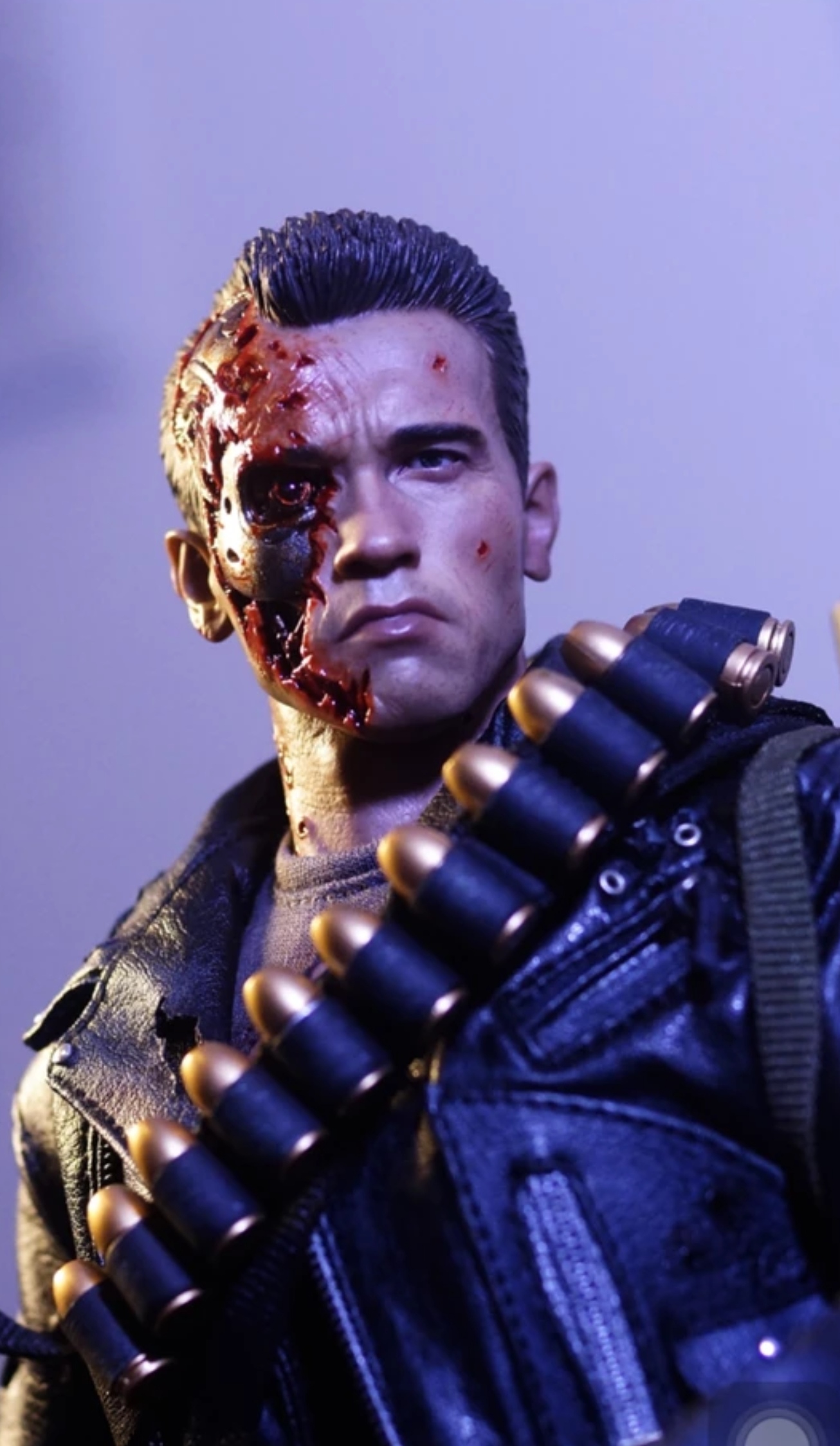 爱好收集展示,终结者兵人模型战损版,拍的和大片一样