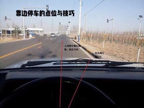 靠边停车距离图片