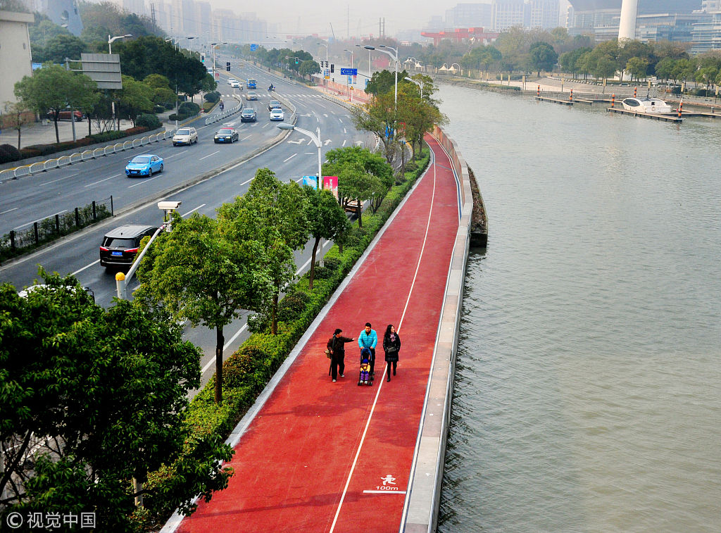 普陀区苏州河健身步道图片