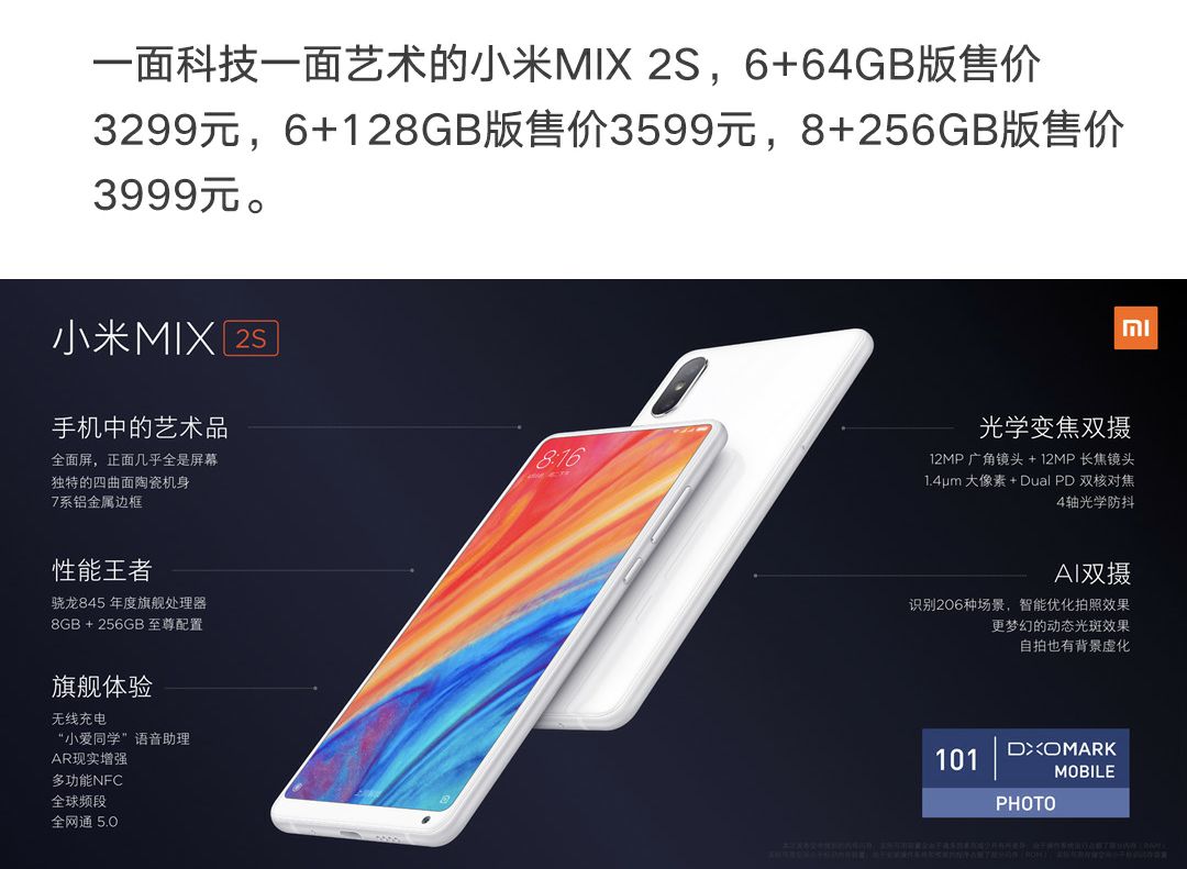 mix2s摄像头型号图片