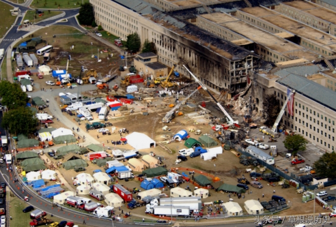 历史图片:受损的美国五角大楼