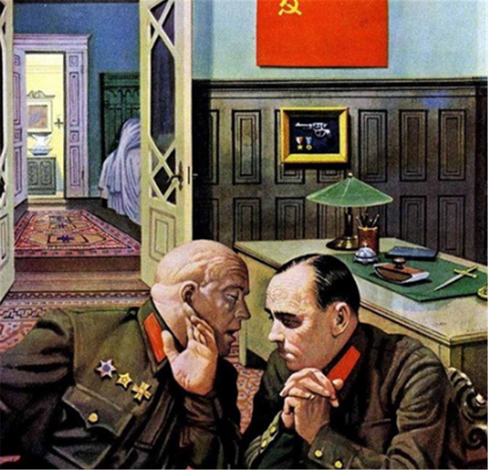 冷战时,美国为了讽刺苏联,出了一组这样的漫画