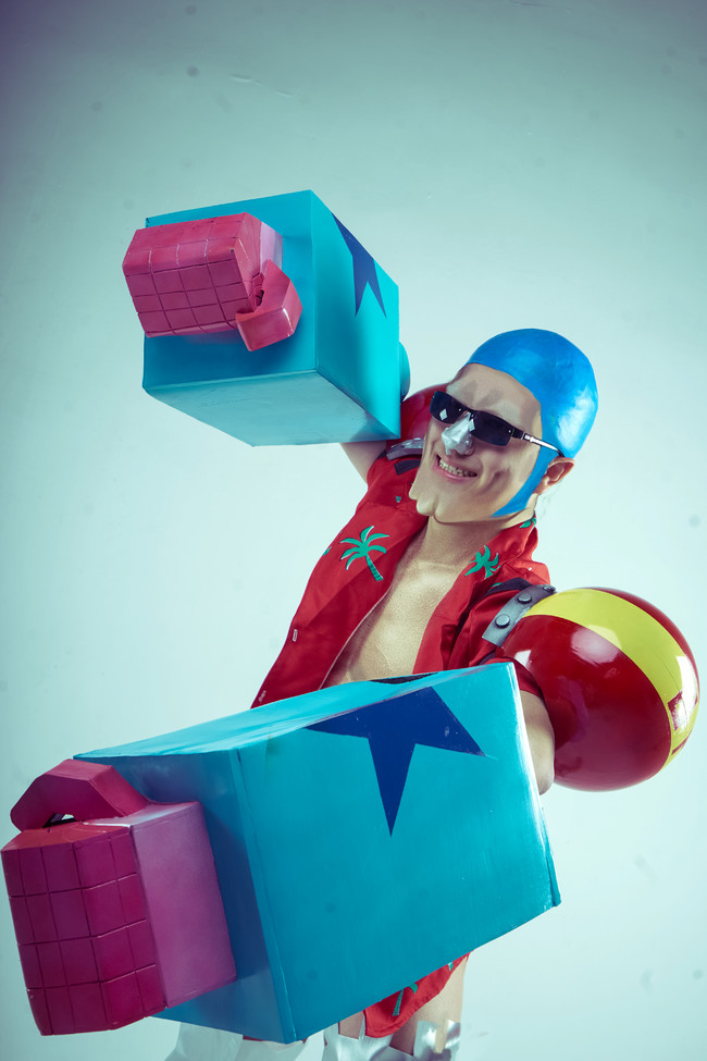 海贼王 弗兰奇cosplay 小哥哥还原的很用心
