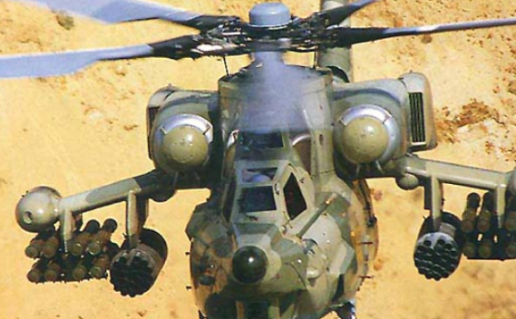 机头下方炮塔内的一门改进型2a42型30毫米机炮,备弹300发.