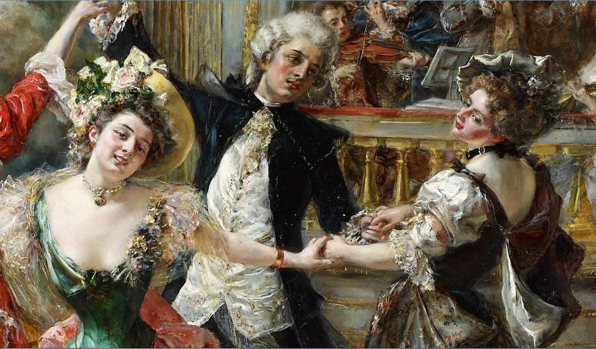 油画欣赏 欧洲贵妇的日常舞会