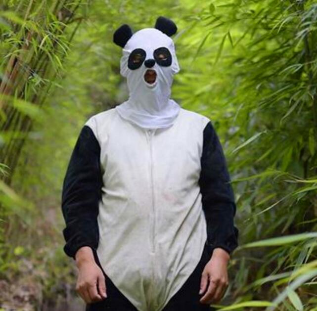 直击:伪装成大熊猫的人类,网友:这是在考验熊猫智商