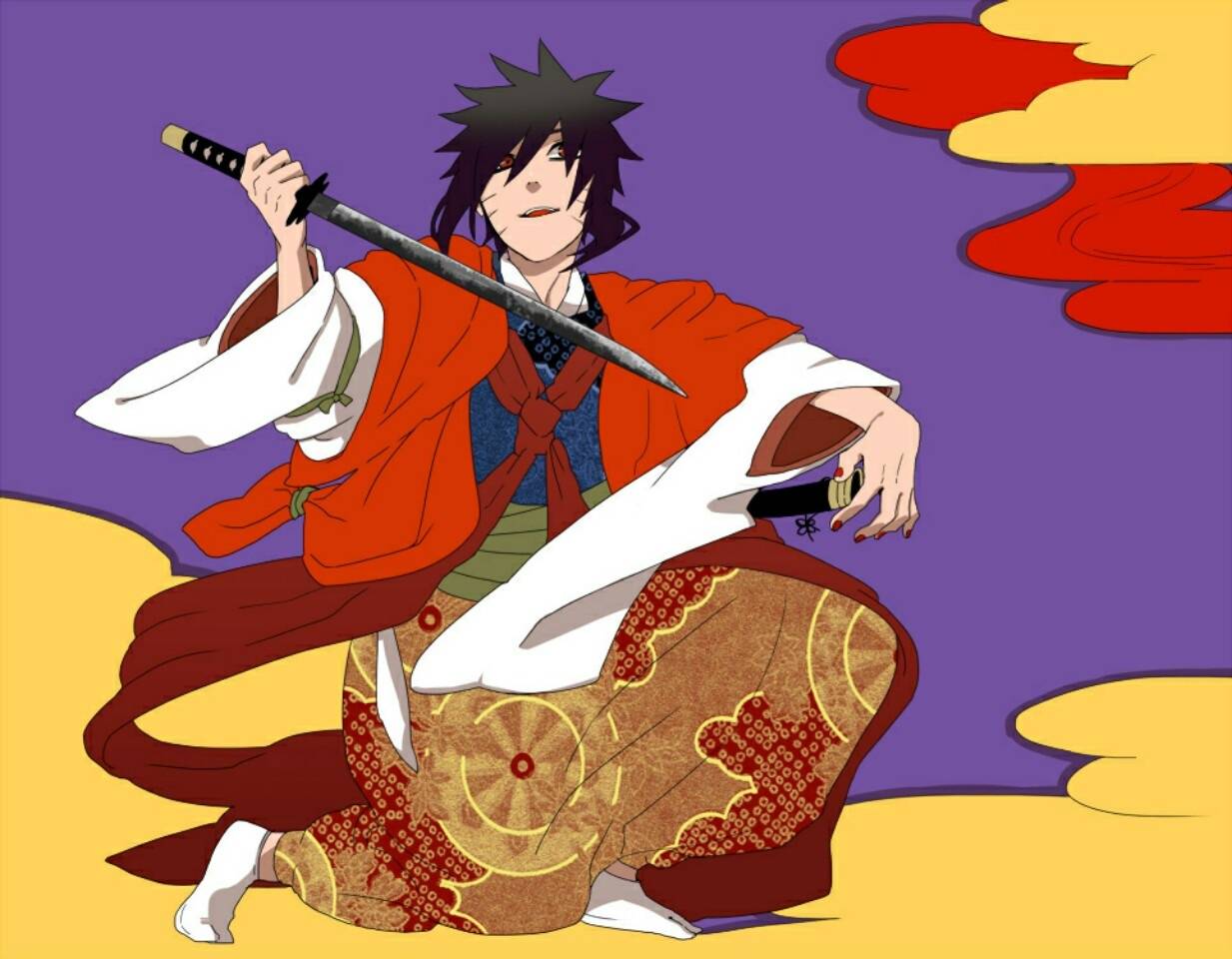 火影忍者:大和民族风壁纸走一波!忍者化身武士,浪人!